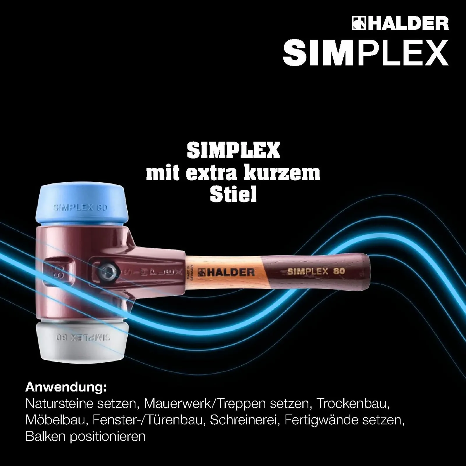 М'який молоток Simplex 3013.062 TPE-Mid діаметр 60 мм з екстракороткою дерев'яною ручкою, фото №5 М'який молоток Simplex 3013.062 TPE-Mid діаметр 60 мм з екстракороткою дерев'яною ручкою, фото №5
