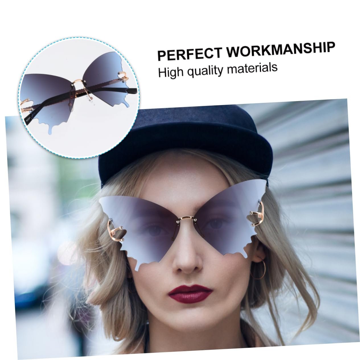 Сонцезахисні окуляри Метелик Без оправи PACKOVE 2 шт, фото №5