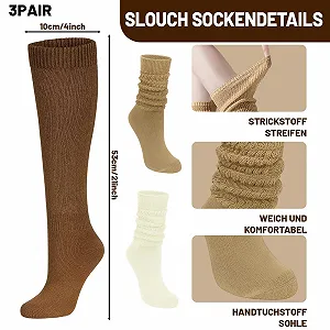 3 Пари жіночих довгих шкарпеток synthetic.ua - Фото 1