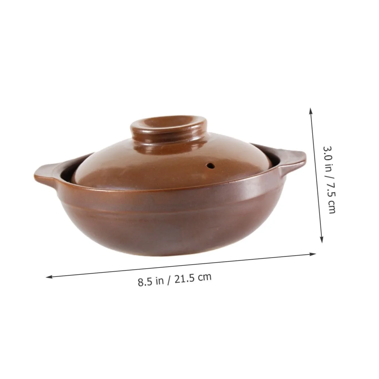 Кастрюля для тушения керамическая термостойкая с двойными ручками для газовых плит, фото №8