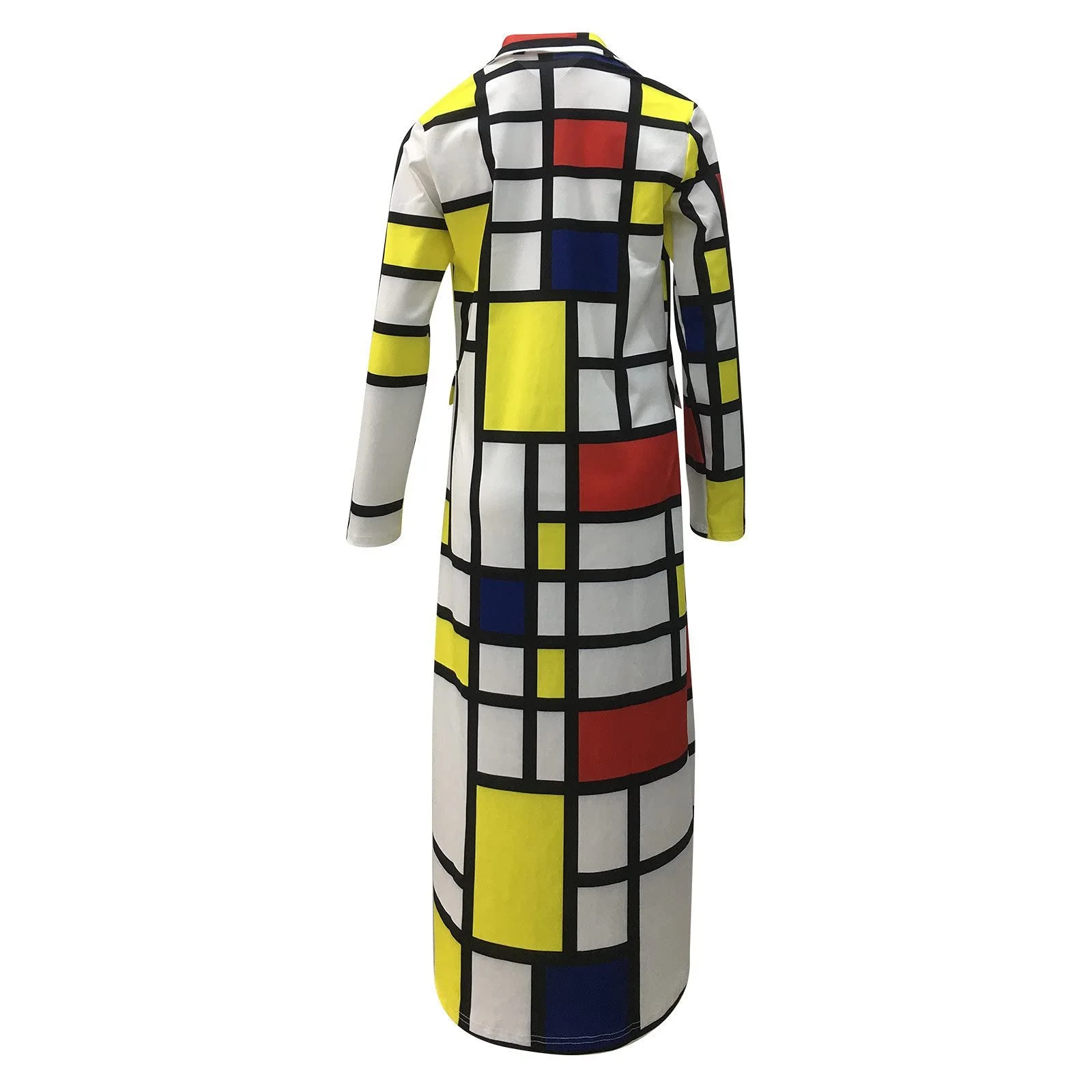 Жіноча Куртка Windbreaker з принтом, довга, однотонна, з лацканами та кишенею, фото №3 Жіноча Куртка Windbreaker з принтом, довга, однотонна, з лацканами та кишенею, фото №3