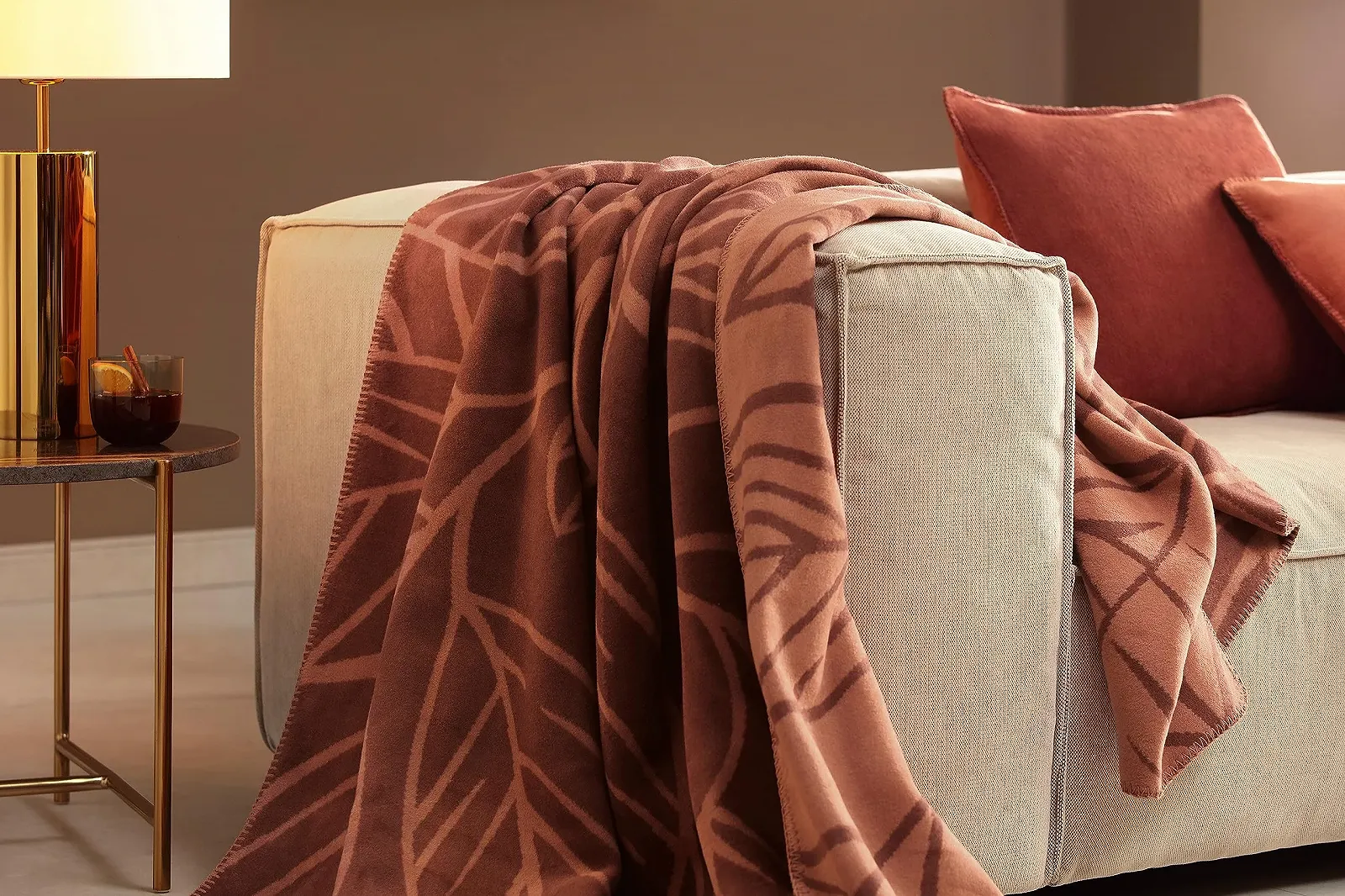 Плед Villeroy & Boch Aurora Bordeaux, темно-красный, 150 x 200 см, фото №4