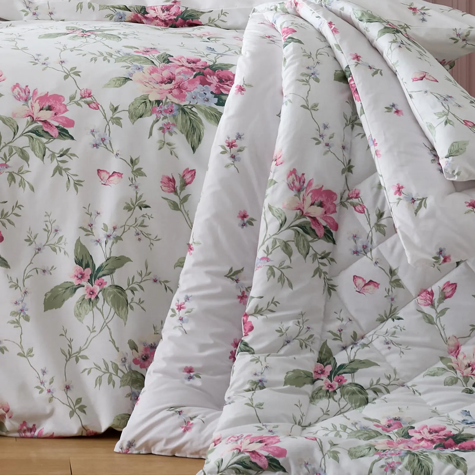 Покривало Catherine Lansfield Bridgerton Penelope Floral Reversible 200 x 200 см, Eider Down, Cream, фото №1