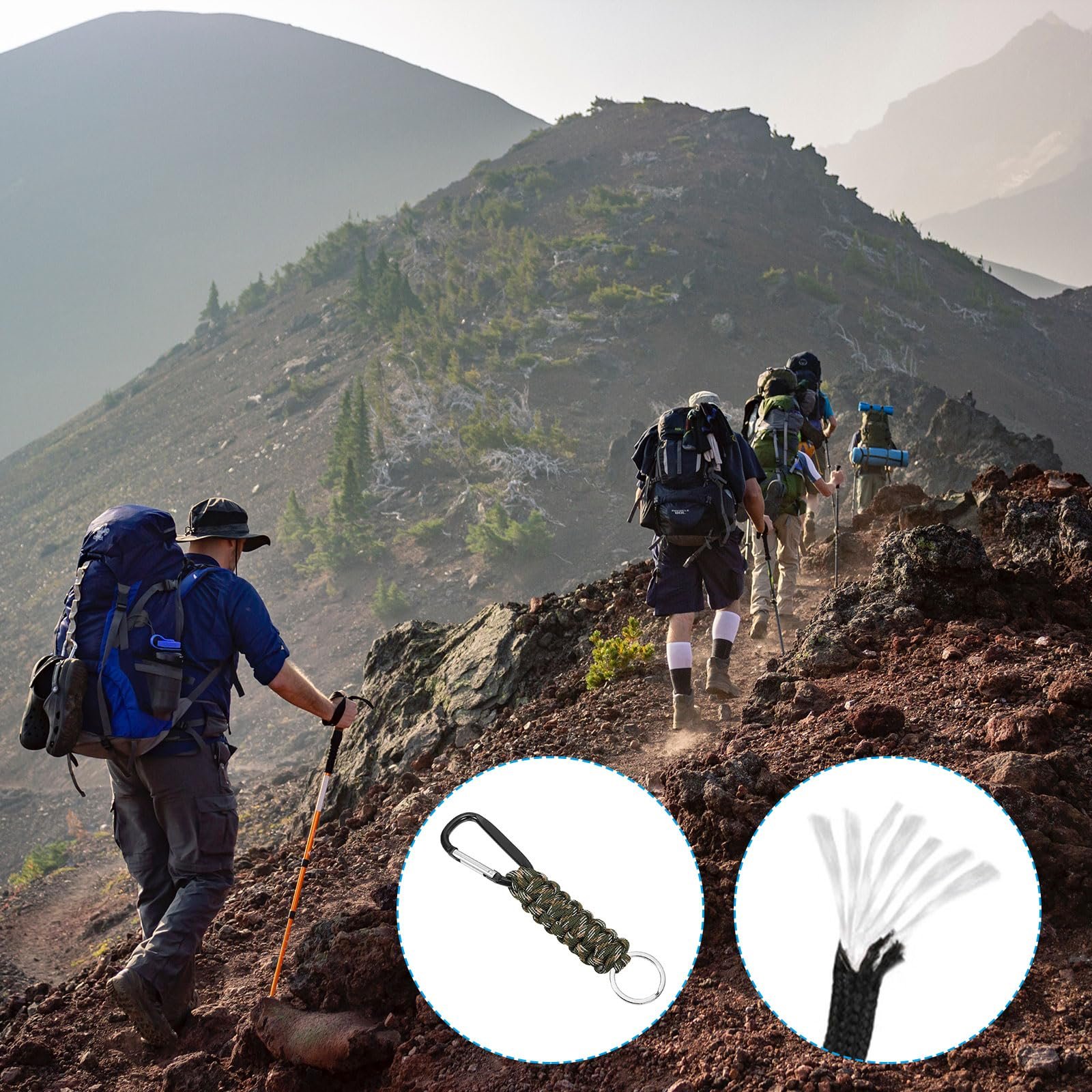 Брелок Paracord PATIKIL 2 шт Камуфляж, фото №6