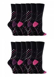 Носки Gentle Grip 12 пар Женские SockShop Хлопковые Носки Размер обуви UK 4-8 EUR 37-42 More Point Stripes RH07, микс - Фото 1