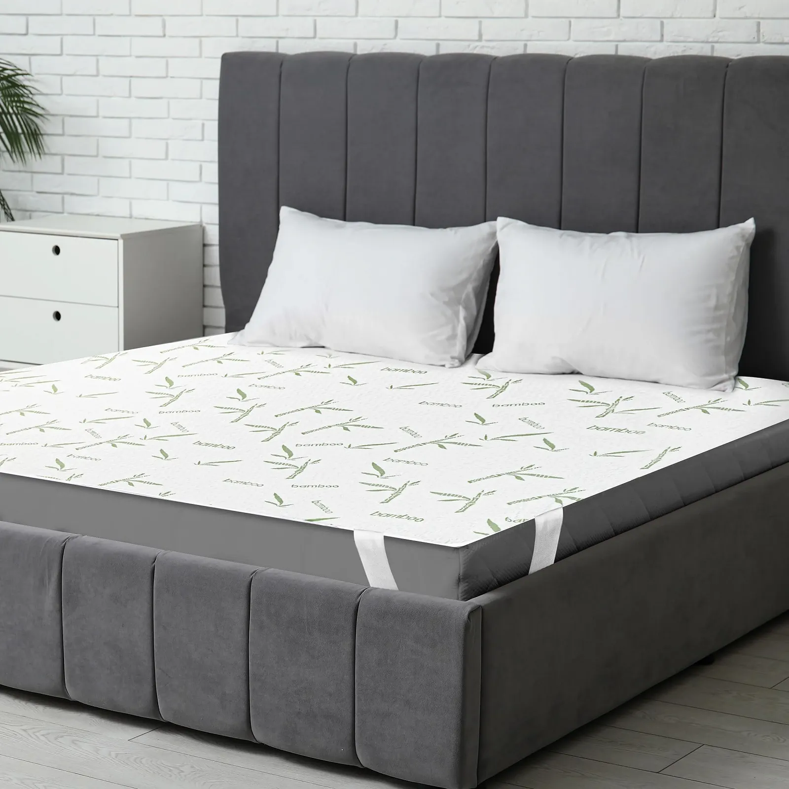 Наматрацник Utopia Bedding 140 x 200 x 30 см Водонепроникний М'який віскозний з еластичними кутовими ремінцями Oeko-Tex сертифікований дихаючий, фото №6
