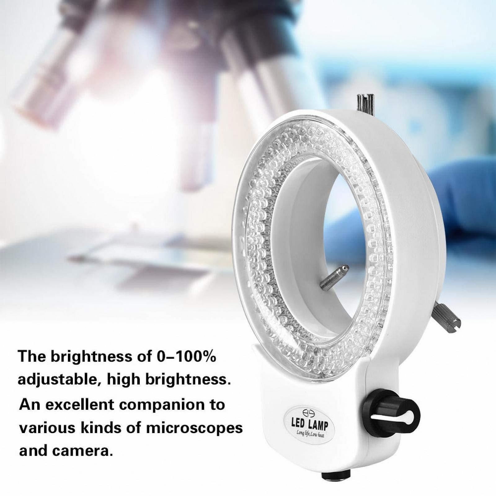 LED Лампа підсвічування для мікроскопа Akozon 144 LED, регульована яскравість, кільцева лампа для стереомікроскопа та камери (EU Plug), фото №4