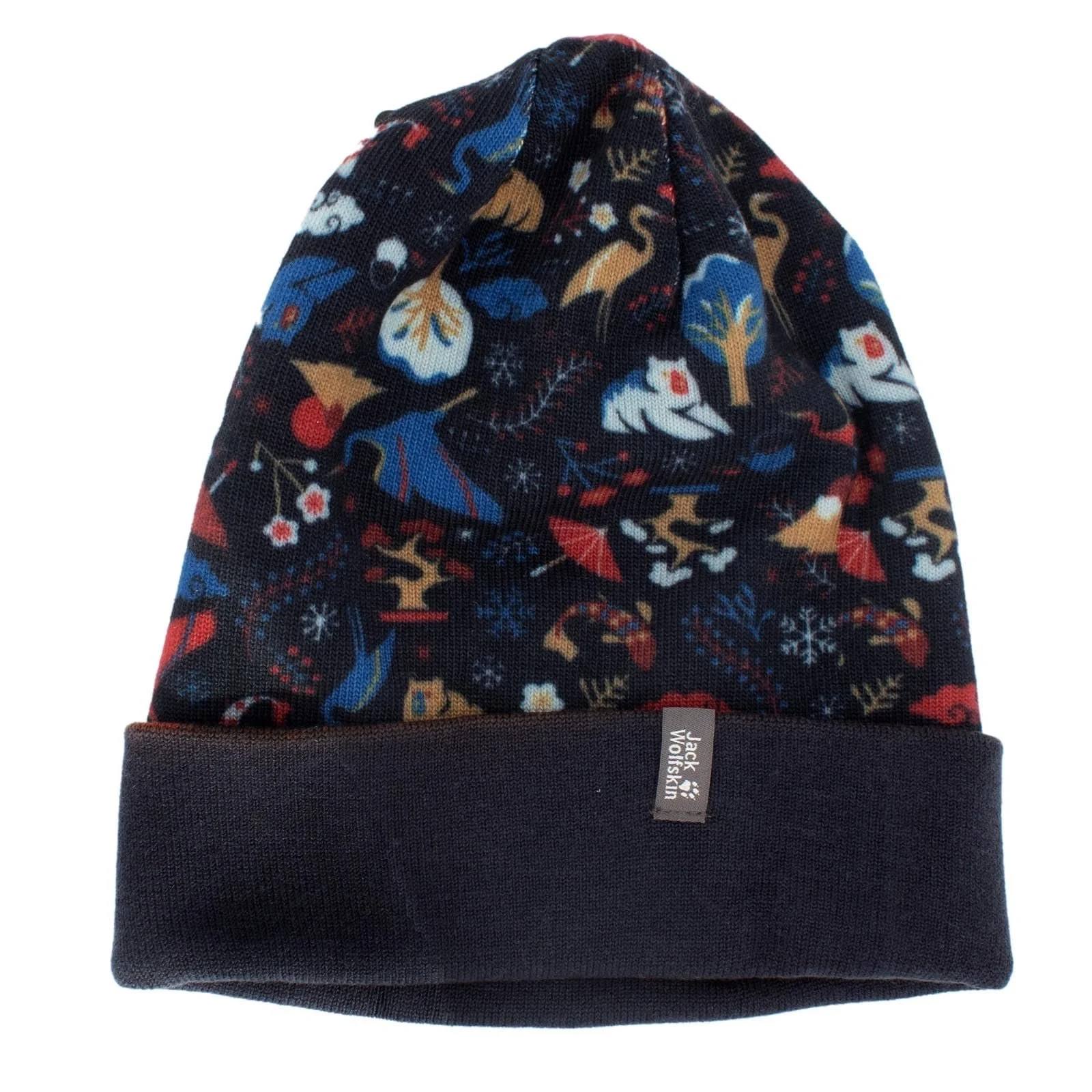 Шапка Jack Wolfskin Print Hat Дитяча шапка Друкована В'язана Синя M, фото №1 Шапка Jack Wolfskin Print Hat Дитяча шапка Друкована В'язана Синя M, фото №1