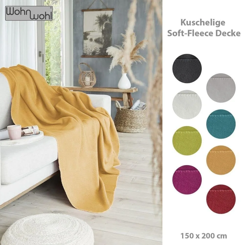 Плед WOHNWOHL Однотонный, фото №2