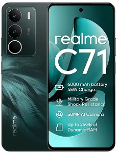 Купить Смартфон 6.67" Realme C71 6/128Gb 4G 2-SIM 50Мп 8 ядер Android 15 Green - Фото 1 Смартфон 6.67" Realme C71 6/128Gb 4G 2-SIM 50Мп 8 ядер Android 15 Green - Фото 1
