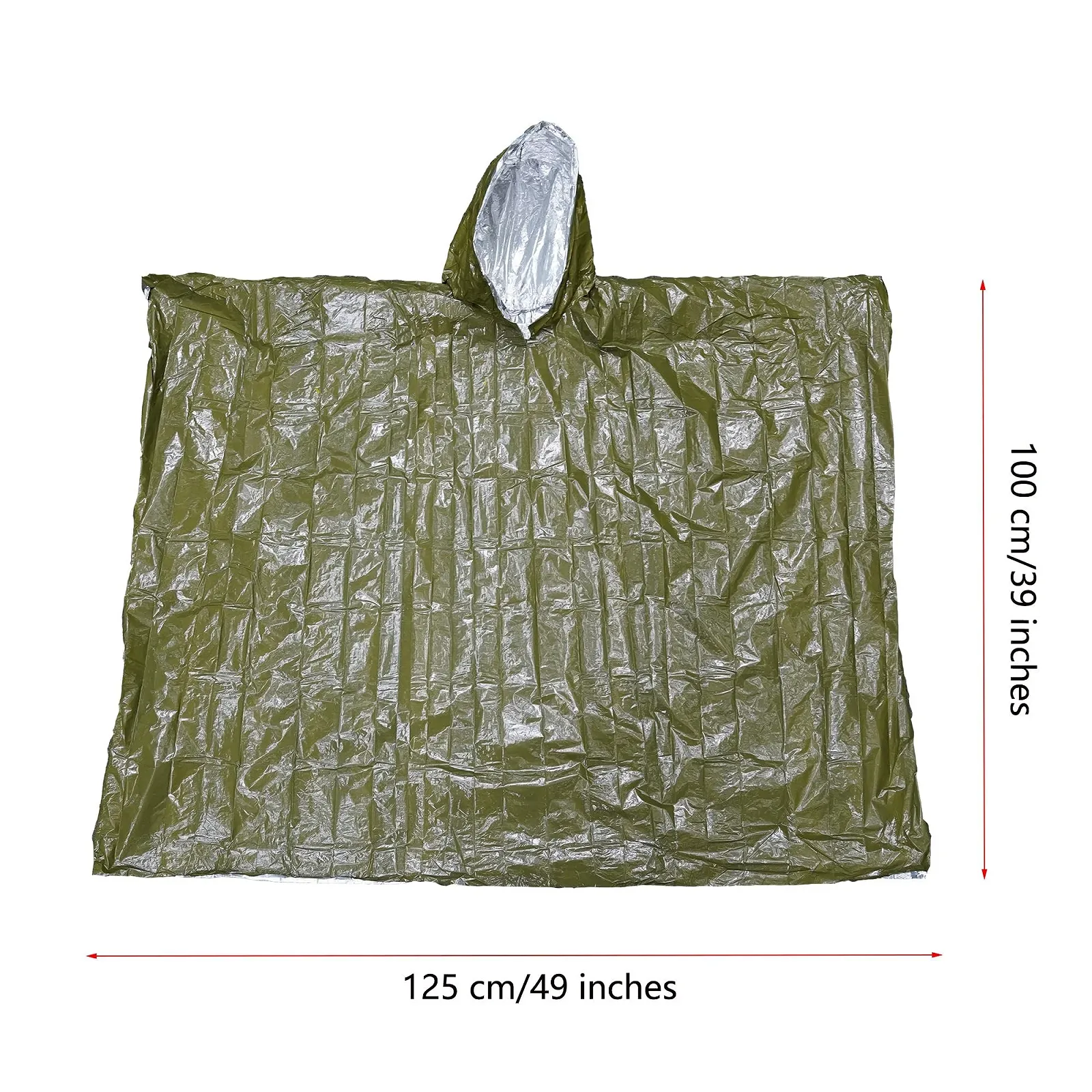 Аварійний комплект 6 шт: Дощовик Пончо, Браслет 3-в-1, Ковдра Ізоляційна, фото №2