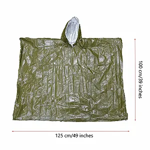 Аварійний комплект 6 шт: Дощовик Пончо, Браслет 3-в-1, Ковдра Ізоляційна synthetic.ua - Фото 1