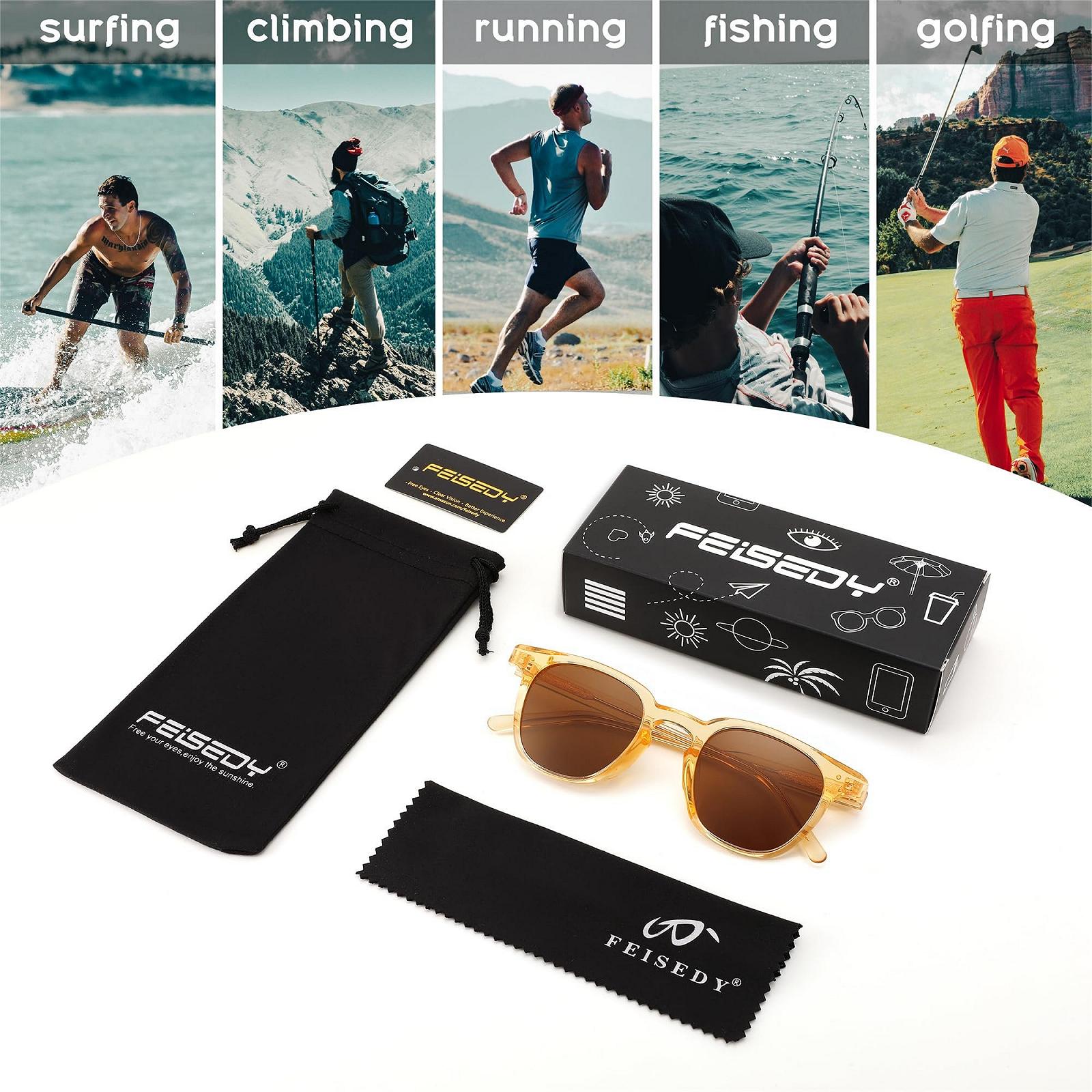 Поляризовані сонцезахисні окуляри Круглі FEISEDY Вінтажні Маленькі B0002, фото №7