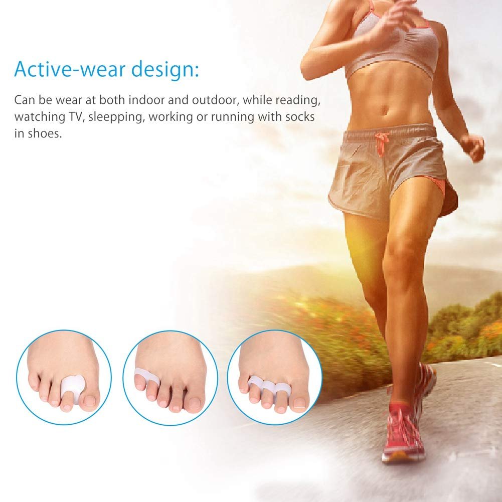 Роздільник для пальців ніг 8 шт., випрямляч для молоткоподібних пальців ніг, коректор, фото №5