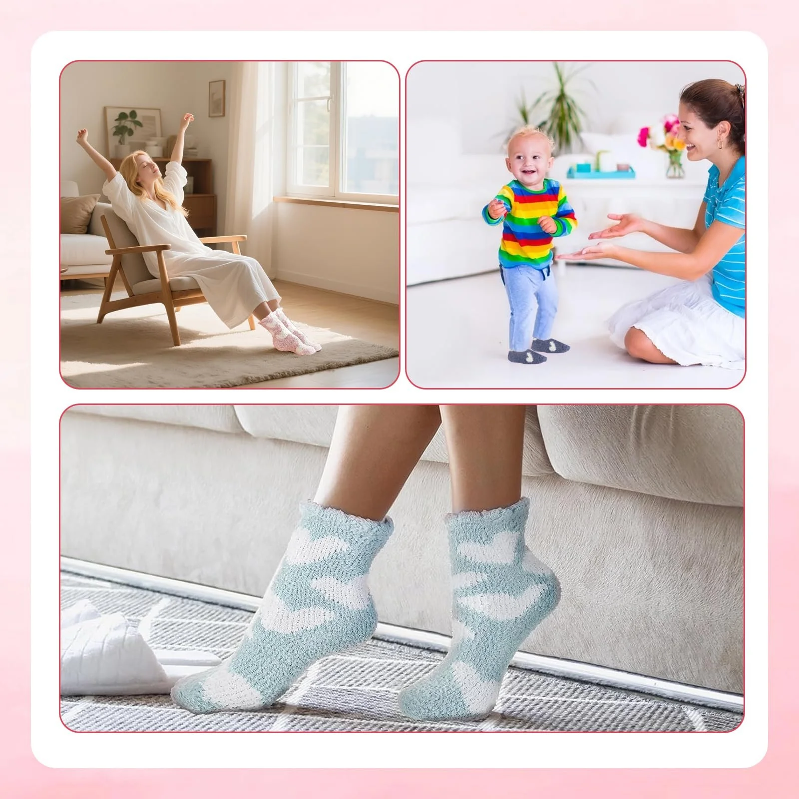 Шкарпетки Жіночі Cuddly Бавовняні для сну, 6 шт, фото №5 Шкарпетки Жіночі Cuddly Бавовняні для сну, 6 шт, фото №5