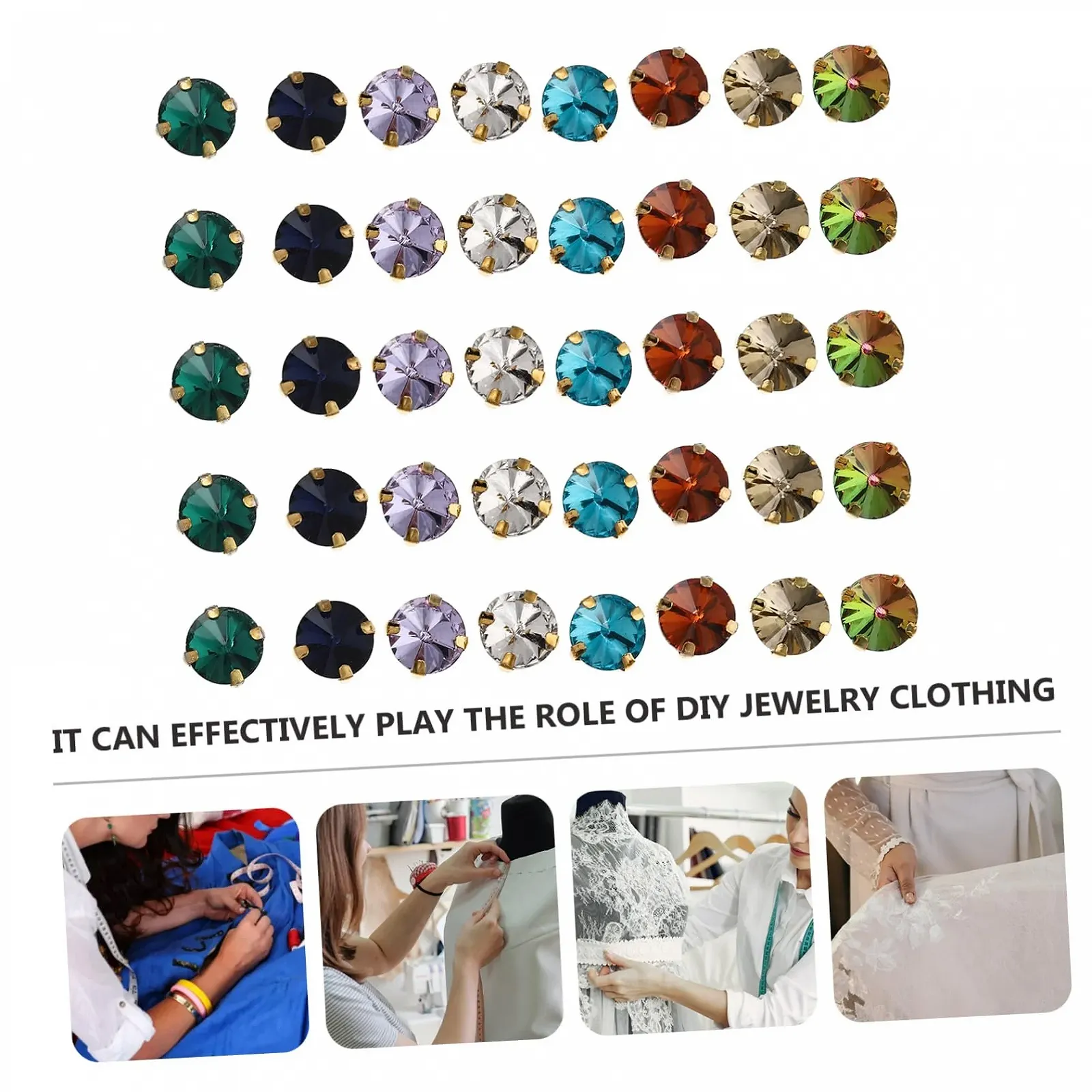 Стразы Круглые FRCOLOR 80шт, фото №8