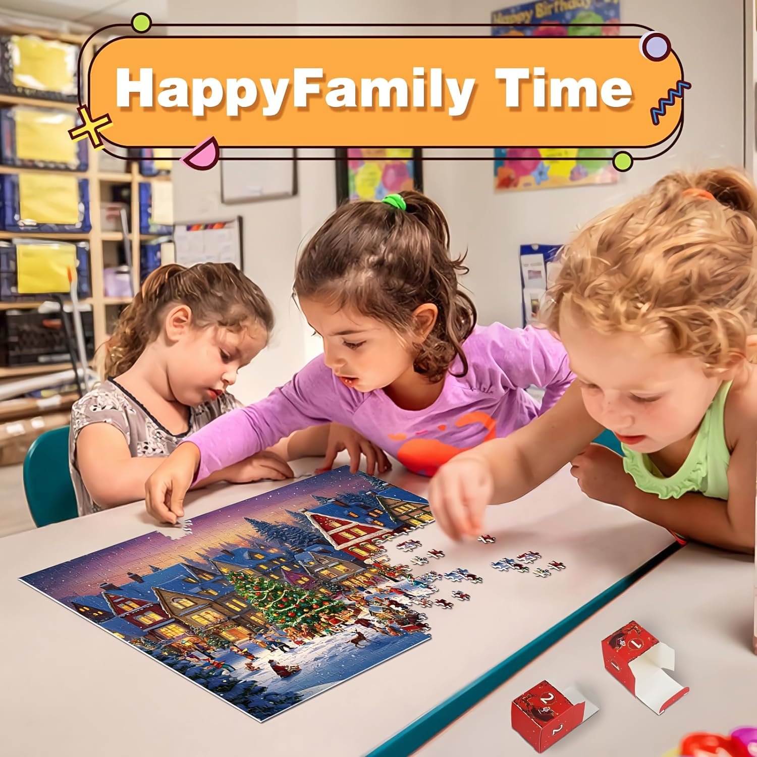 Пазлы-адвент-календарь 2024 1008 элементов 24 коробки (Puzzle-2), фото №4