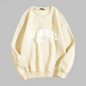 Женский Пуловер Los Angeles California Кофта однотонный Винтаж свободный крой цветной synthetic.ua - Фото 1