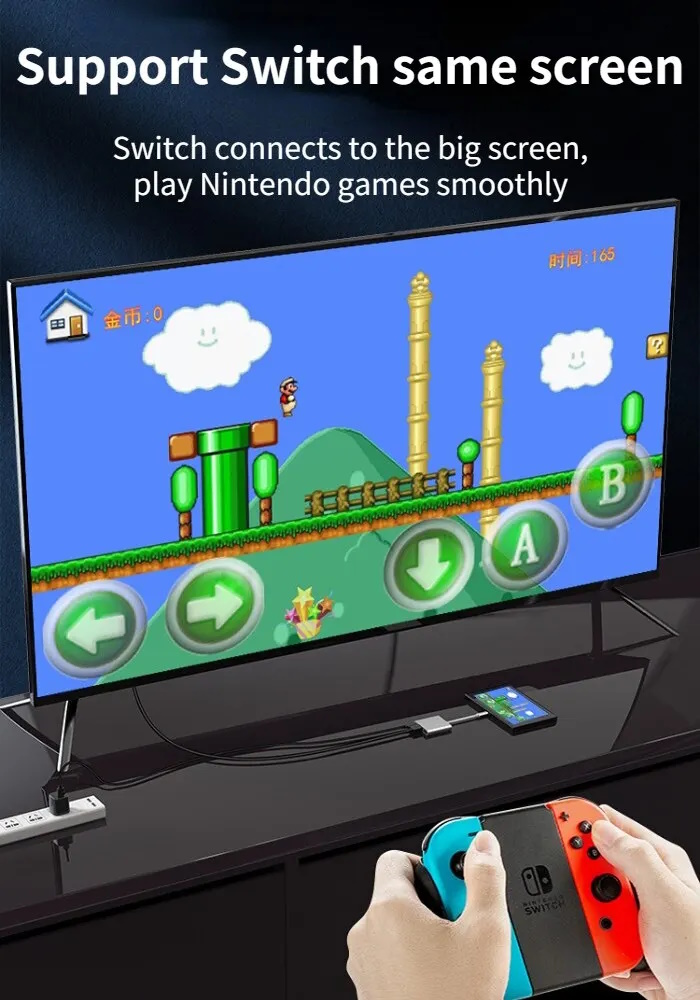 USB-хаб Onvian адаптер HUB 3in1 USB-C to USB 3.0/HDMI/USB-C для Nintendo Switch, NoteBook, фото №6