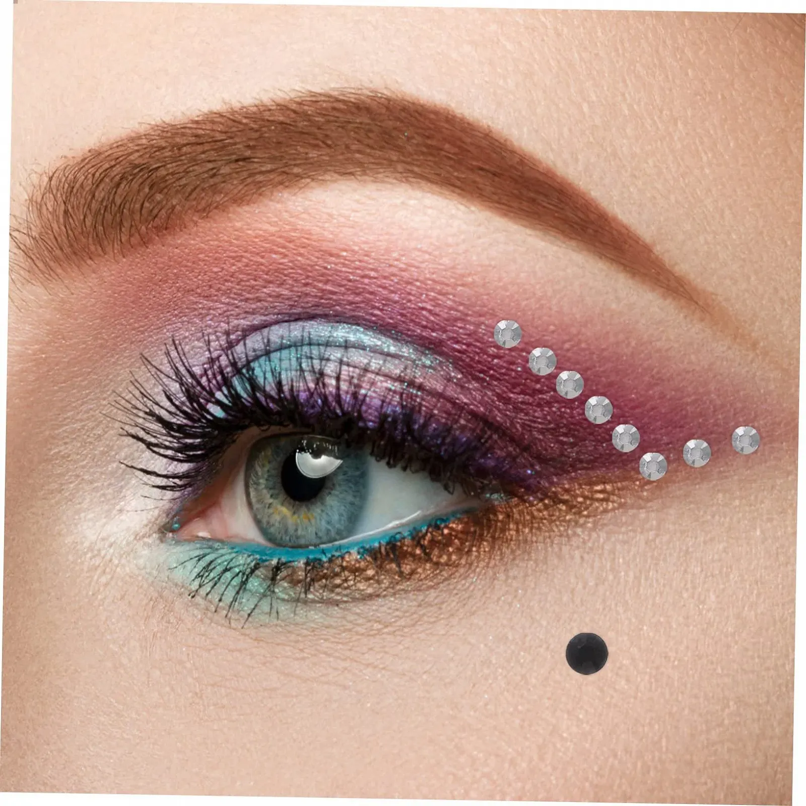 Напівкруглі імітаційні діаманти зі смоли TEHAUX, 2 шт., фото №9