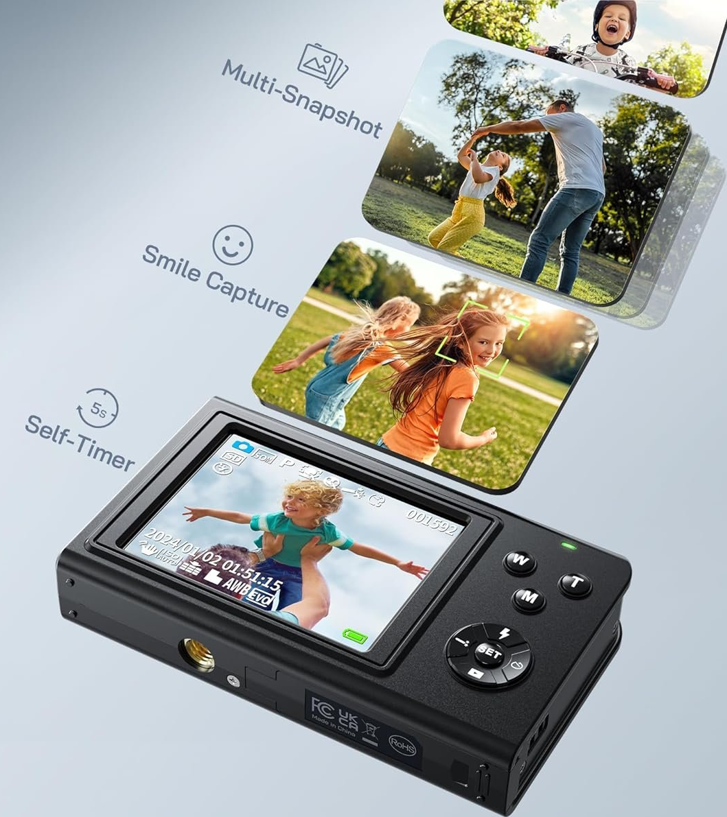 Фотоапарат WOLFANG WDC02 56Мп / CMOS / 4K / 16Х зум / Чорний, фото №7
