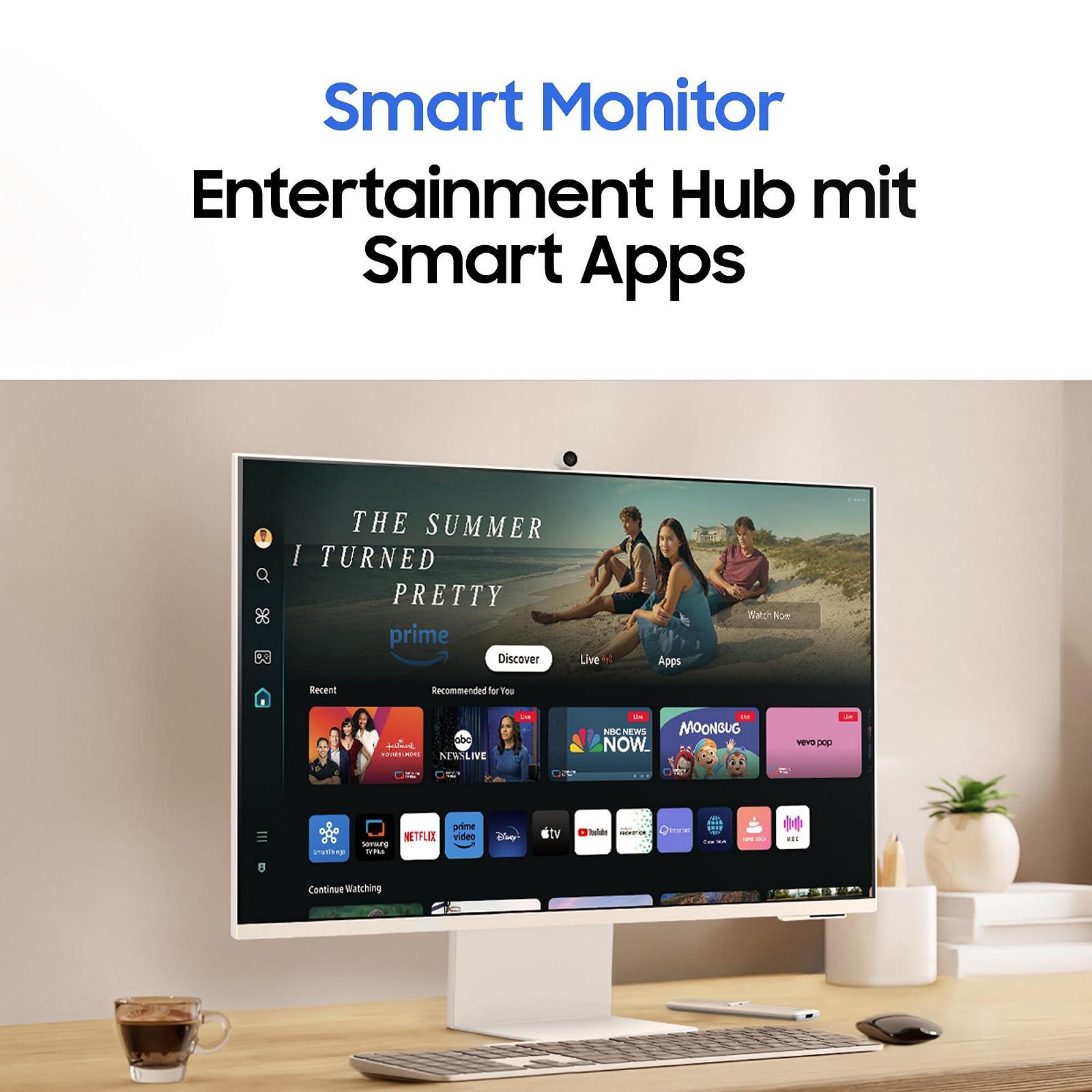 Монитор Samsung M80D LS32DM801UUXEN Smart 32 дюйма 4K AI Upscaling UHD 60 Гц Аудио режим 360 Веб-камера с динамиками и регулировкой высоты Smart TV с пультом управления, фото №4