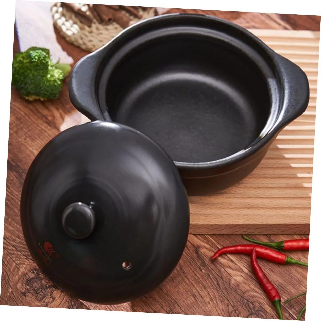 Кастрюля VALICLUD Керамическая с крышкой термостойкая, фото №6