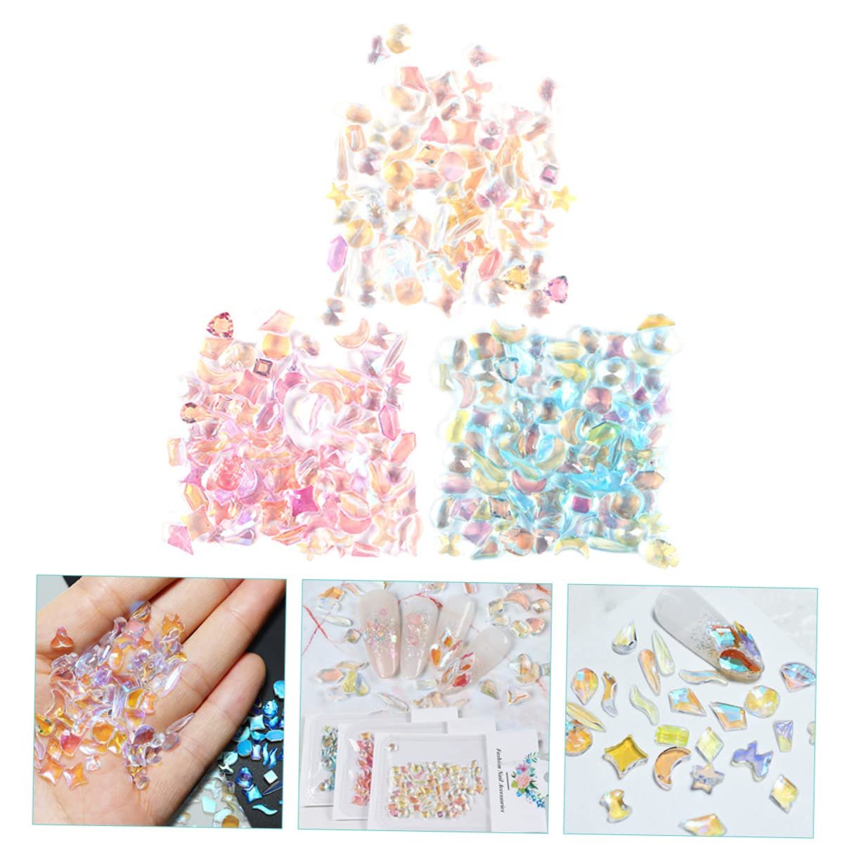 Стразы для ногтей Без бренда Плоская задняя часть Смола Кристаллы Аксессуары, фото №7