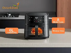 Мультипіч 6L 1500W Сенсорний екран 8 меню 80-200°C Без BPA / PFOA Black synthetic.ua - Фото 1