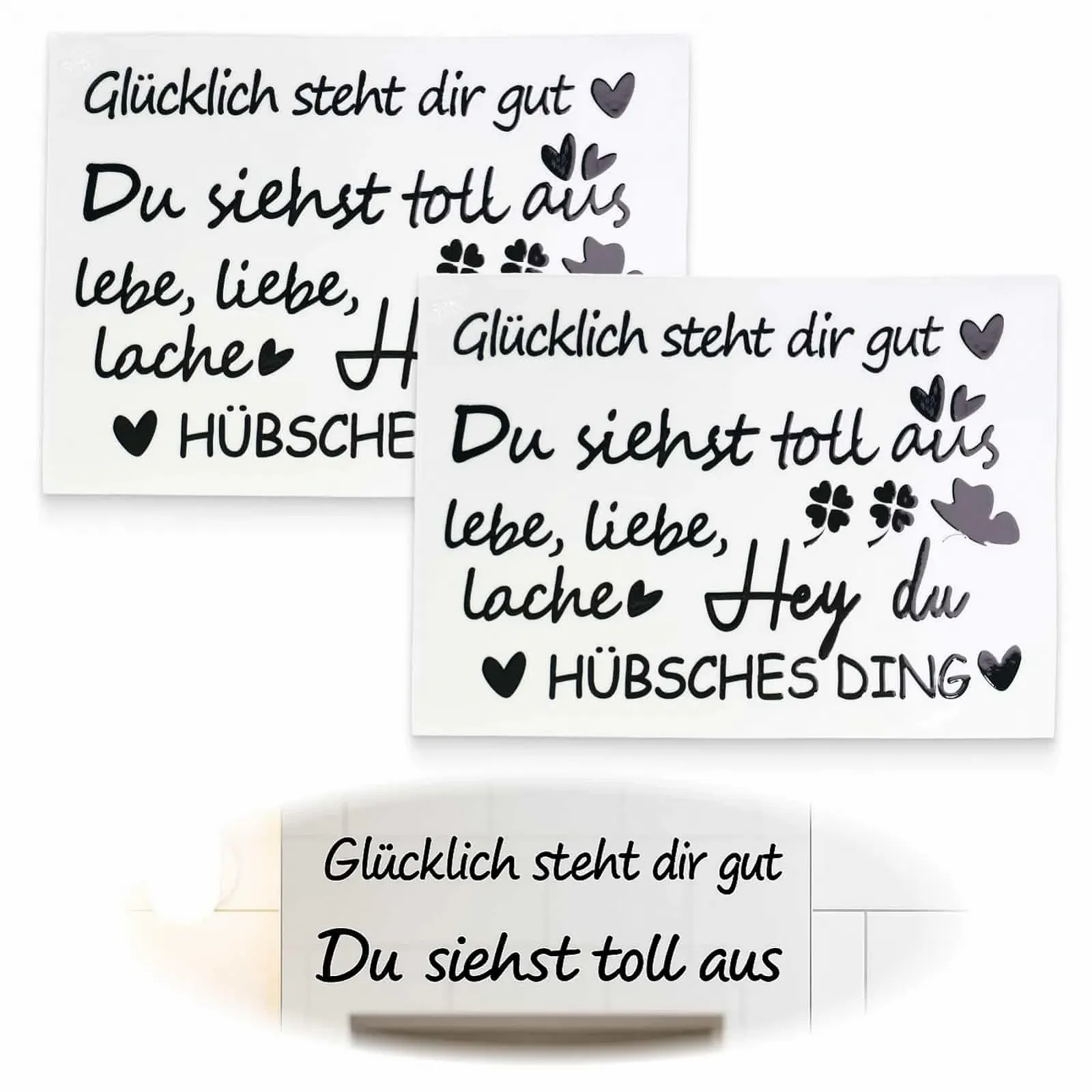 Наклейки на зеркало Мотивационные фразы 2 шт., фото №1