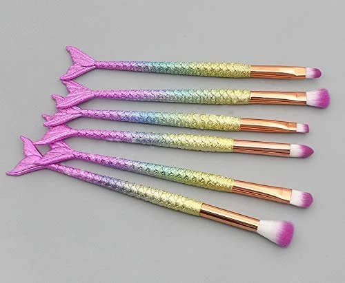 Набор кистей для макияжа Gshy, 6 шт, русалочка, для глаз, фото №4