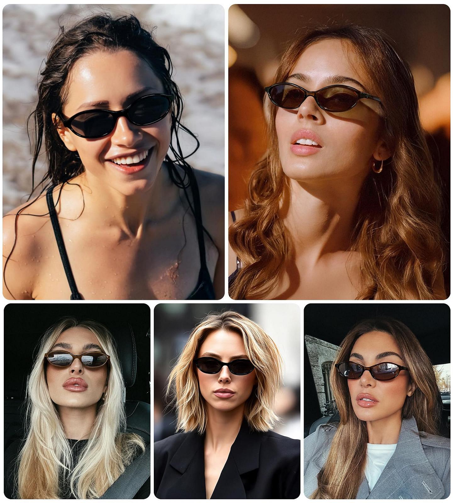 Очки солнцезащитные овальные винтажные кошачьи FEISEDY B0257, фото №2