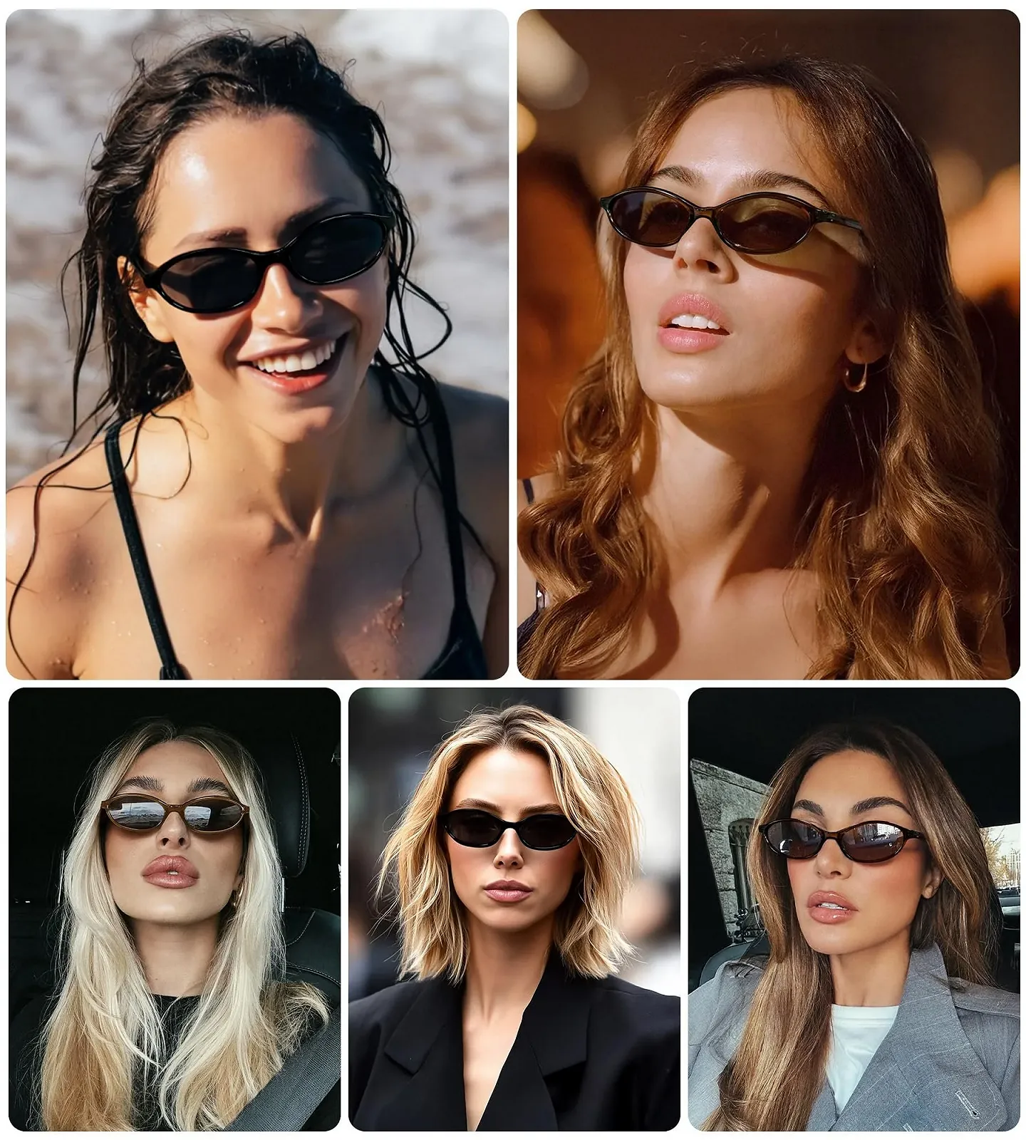 Очки солнцезащитные овальные винтажные кошачьи FEISEDY B0257, фото №2 Очки солнцезащитные овальные винтажные кошачьи FEISEDY B0257, фото №2