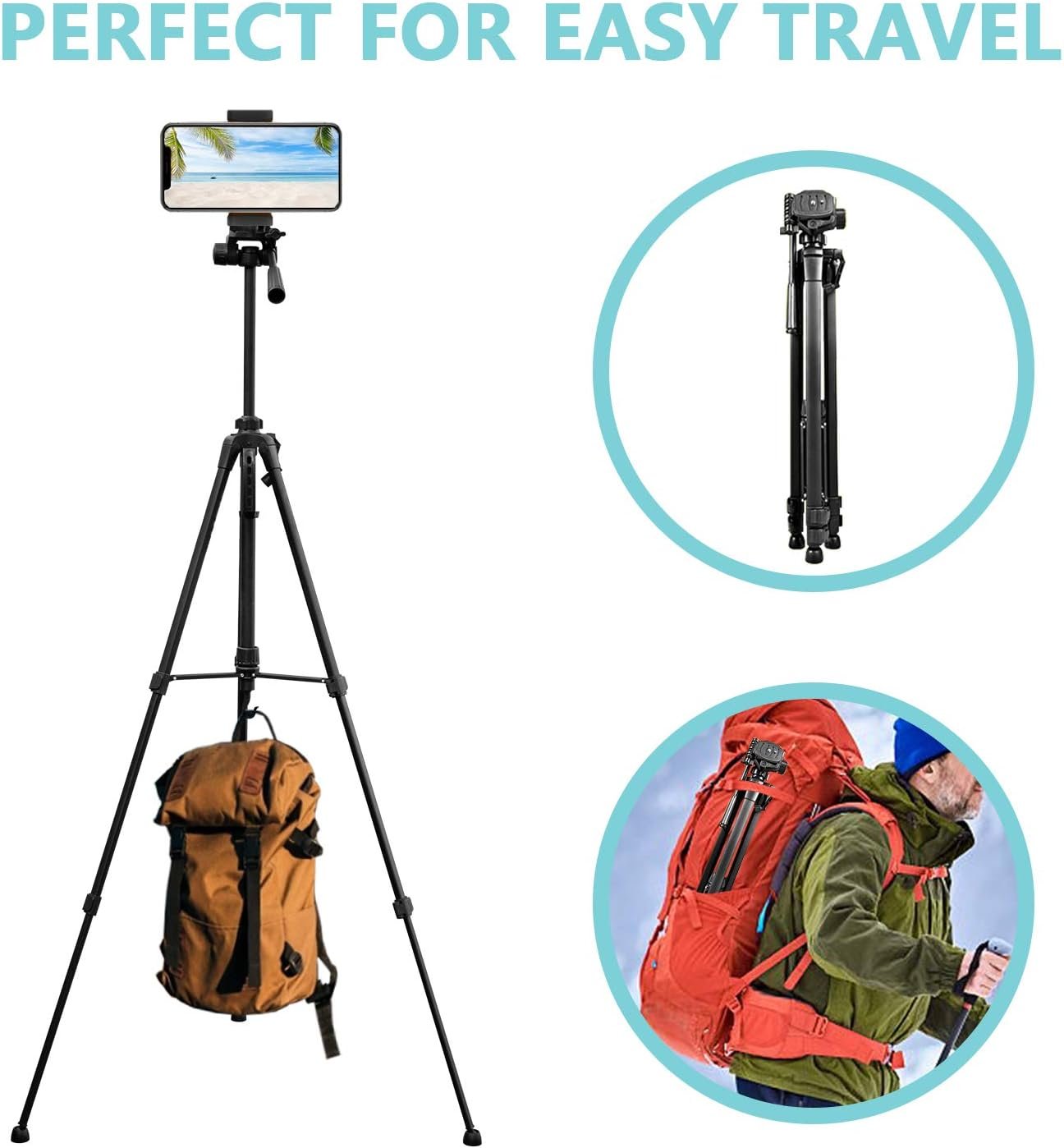 Штатив для камеры EVERESTA 55" Черный, фото №6