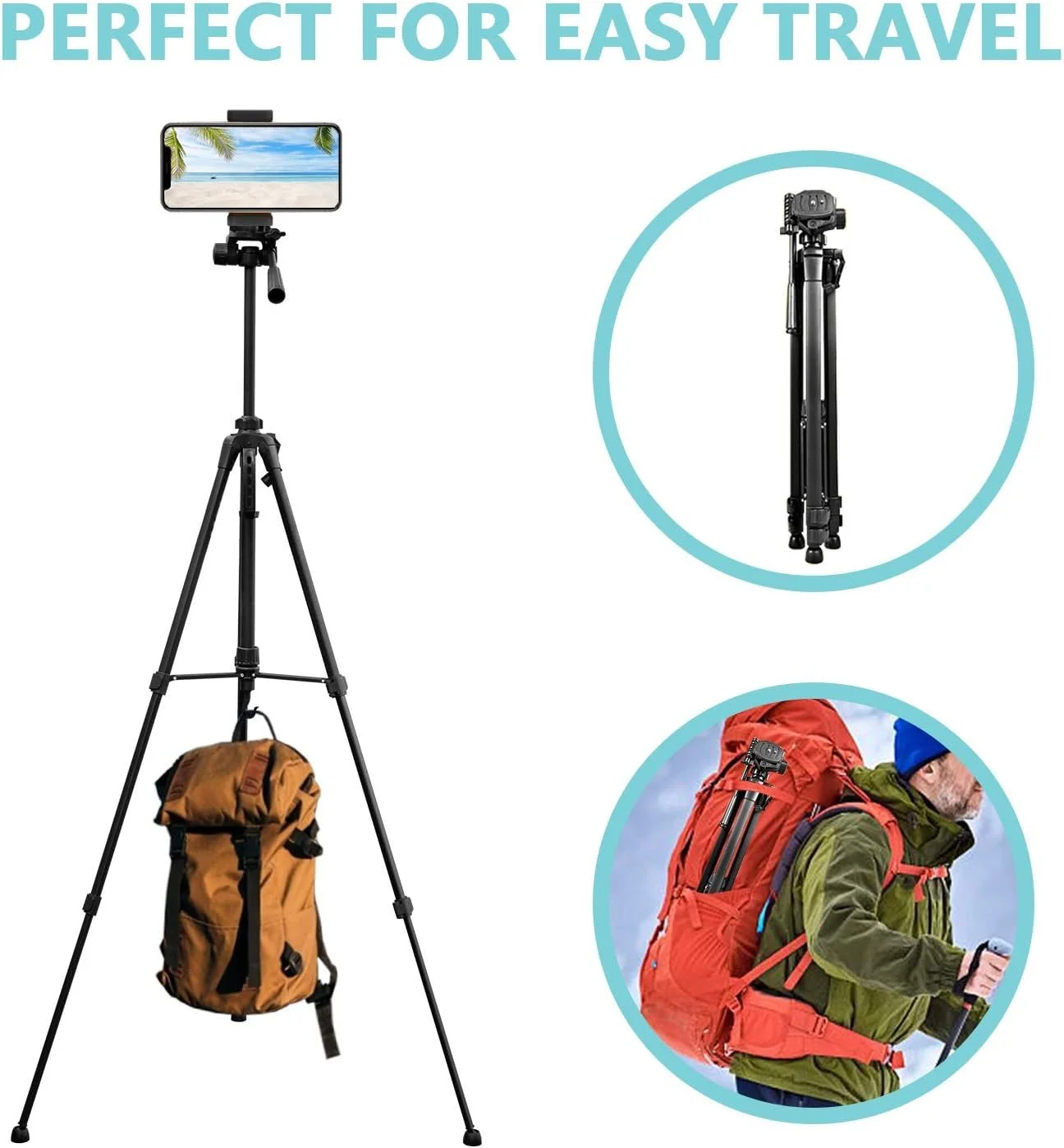 Штатив для камери EVERESTA 55" Чорний, фото №6 Штатив для камери EVERESTA 55" Чорний, фото №6