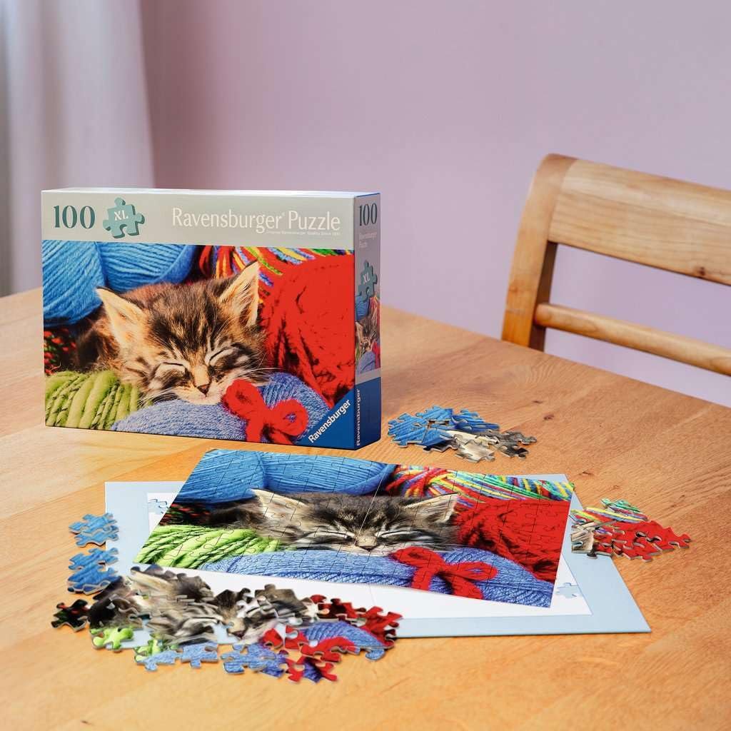 Пазл Ravensburger Feel Well & Puzzle 12001363 Wool Kitten 100 елементів, фото №6