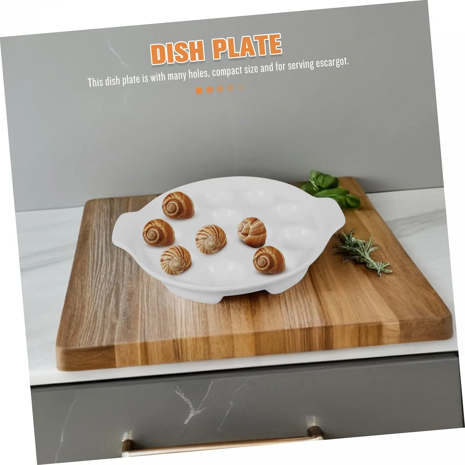 Форма для запекания улиток керамическая на 12 ячеек с ручками Белая, фото №7