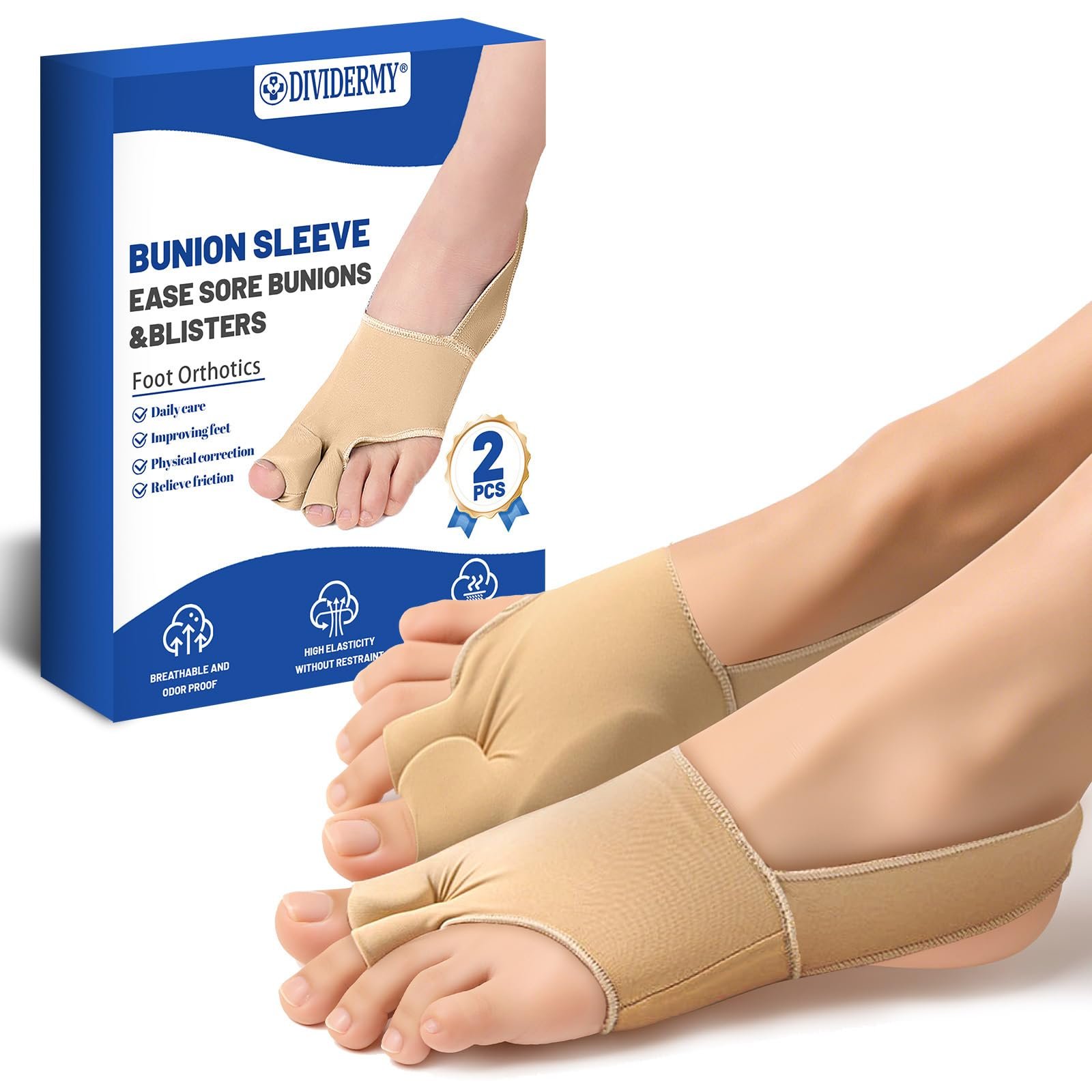 Роздільник для пальців ніг з п'ятковою стрічкою (2 шт.) Без ковзання Захист великого пальця ноги для чоловіків і жінок Підходить для більшості типів взуття Шкіра, фото №1 Роздільник для пальців ніг з п'ятковою стрічкою (2 шт.) Без ковзання Захист великого пальця ноги для чоловіків і жінок Підходить для більшості типів взуття Шкіра, фото №1