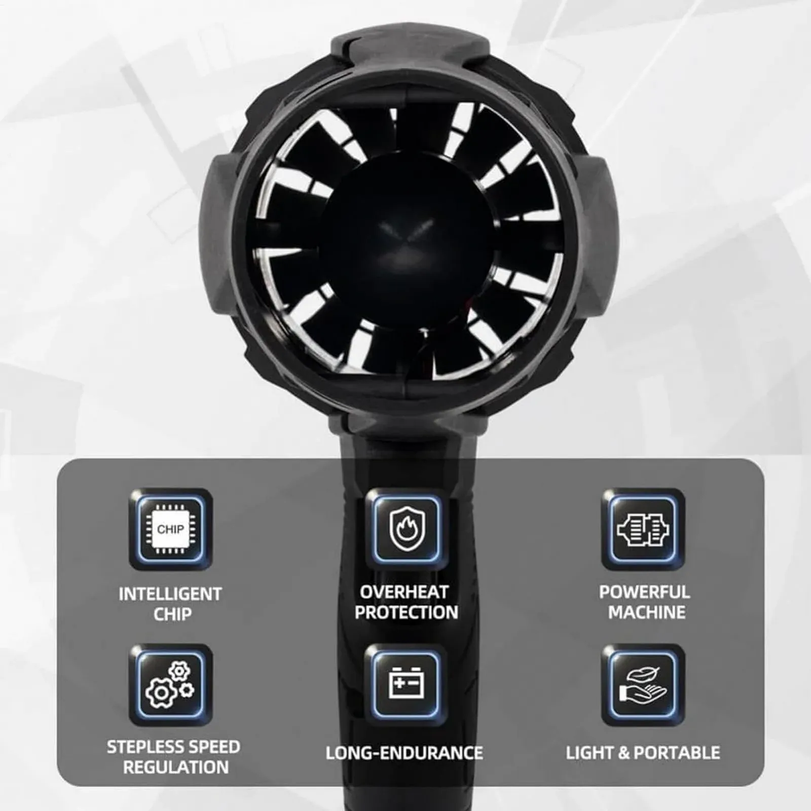 Акумуляторний повітродувка 5.9 x 12.2 x 2.95 дюймів 200 Mph, фото №7 Акумуляторний повітродувка 5.9 x 12.2 x 2.95 дюймів 200 Mph, фото №7