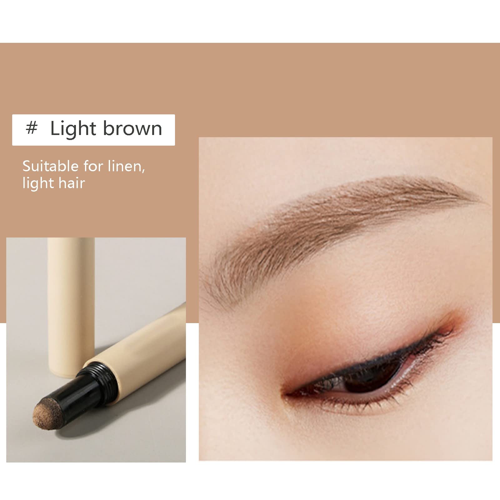 Карандаш с щеткой Künstliche Augenbrauen Khaki One Size, фото №3