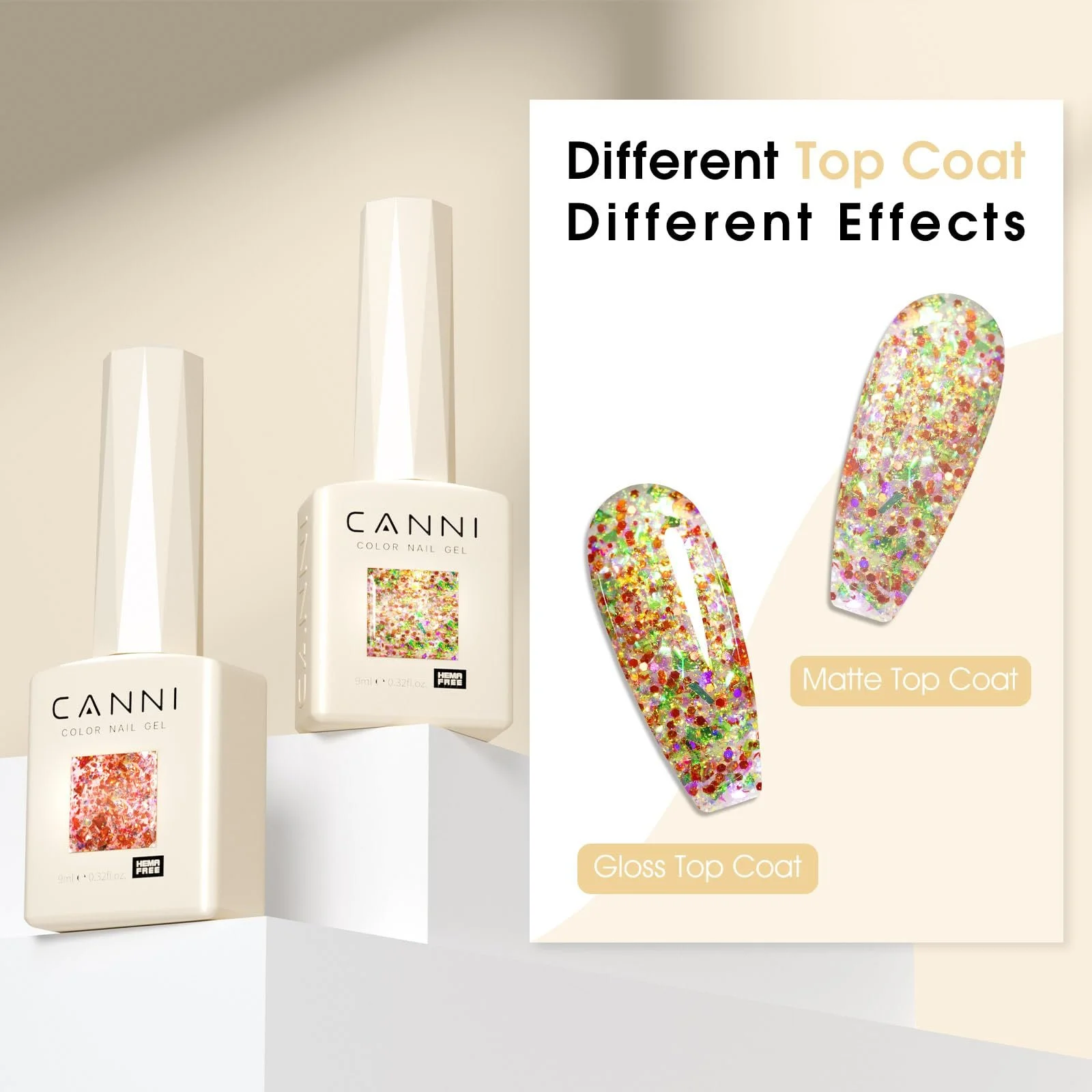 Гель-лак CANNI Glitter 13031JK, фото №6