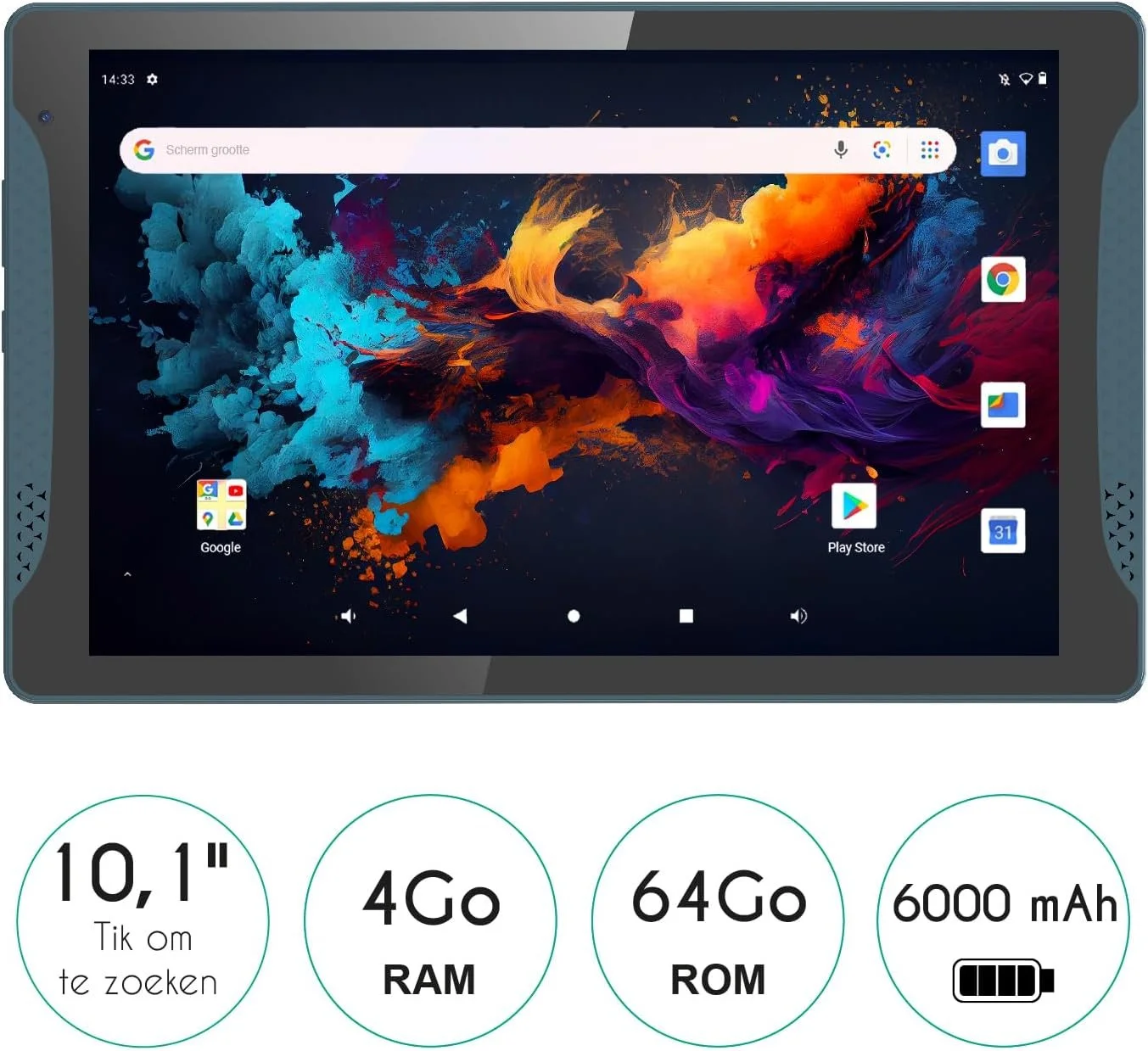 Планшет 10.1" Logicom Tab Stand Pro 2 4/64Gb 8 ядер Android 13 6000 mAh Синій, фото №2