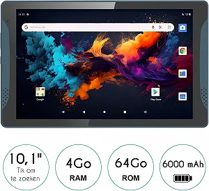 Планшет 10.1" Logicom Tab Stand Pro 2 4/64Gb 8 ядер Android 13 6000 mAh Синий synthetic.ua - Фото 1