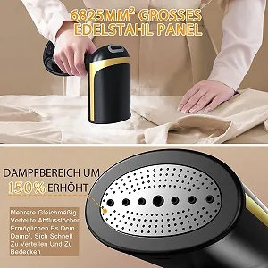 Вертикальний відпарювач COVACURE 1500 Вт 300 мл 20 с нагрівання Чорний synthetic.ua - Фото 1