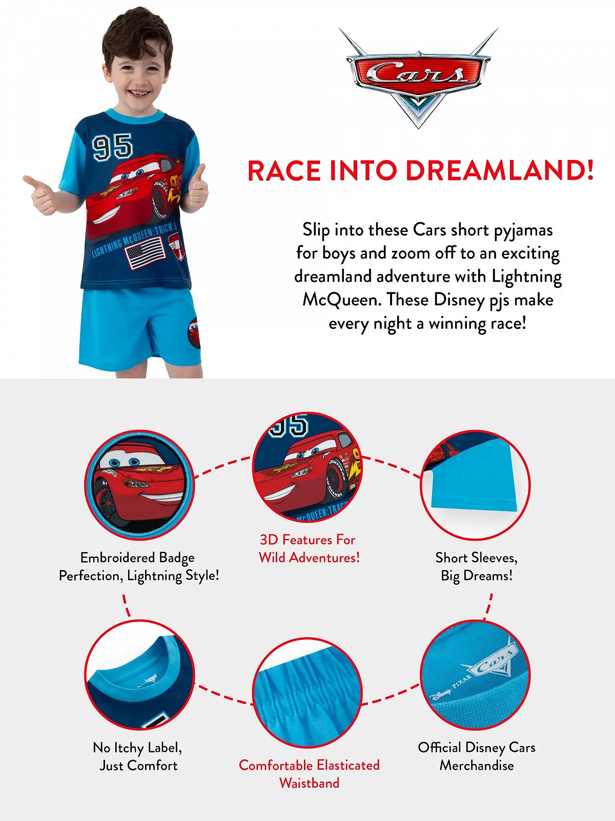 Піжама Disney Cars для хлопчиків, літня, фото №5