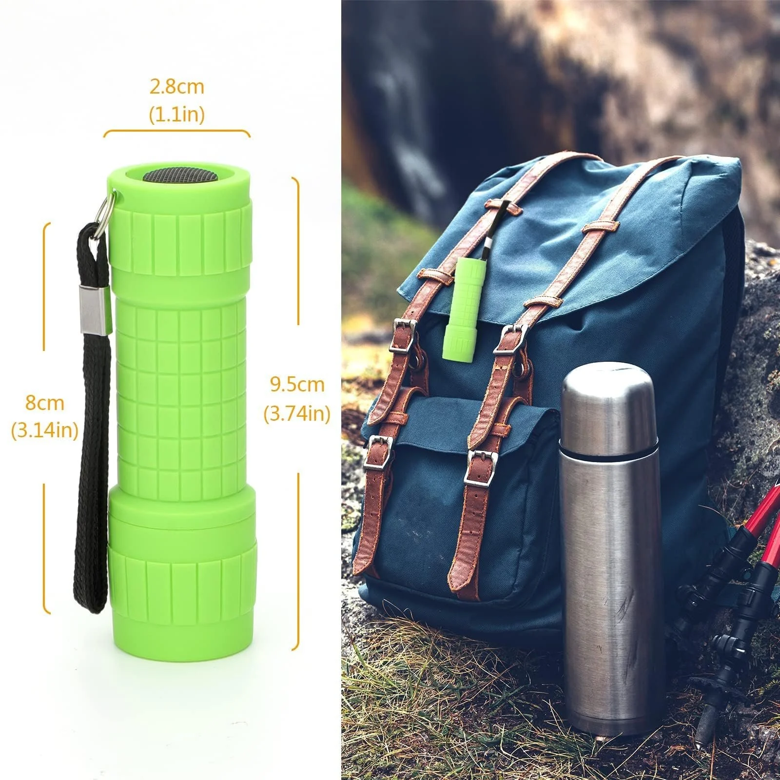 Міні Ліхтар LED Набір з 4, COB LED Ліхтарик, Маленький Портативний з Кільцем для Ключів для Кемпінгу, Відкритого Повітря, Термінових Справ, Барбекю Різні Кольори, фото №4