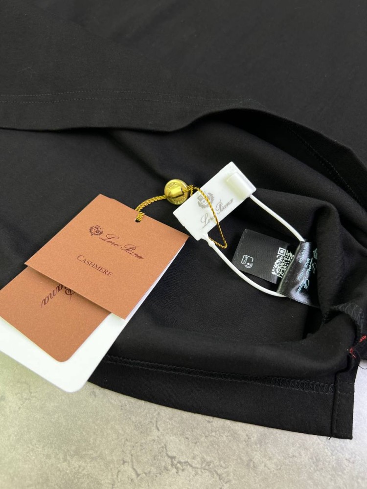 Футболка Loro Piana classic чорна f663, фото №4