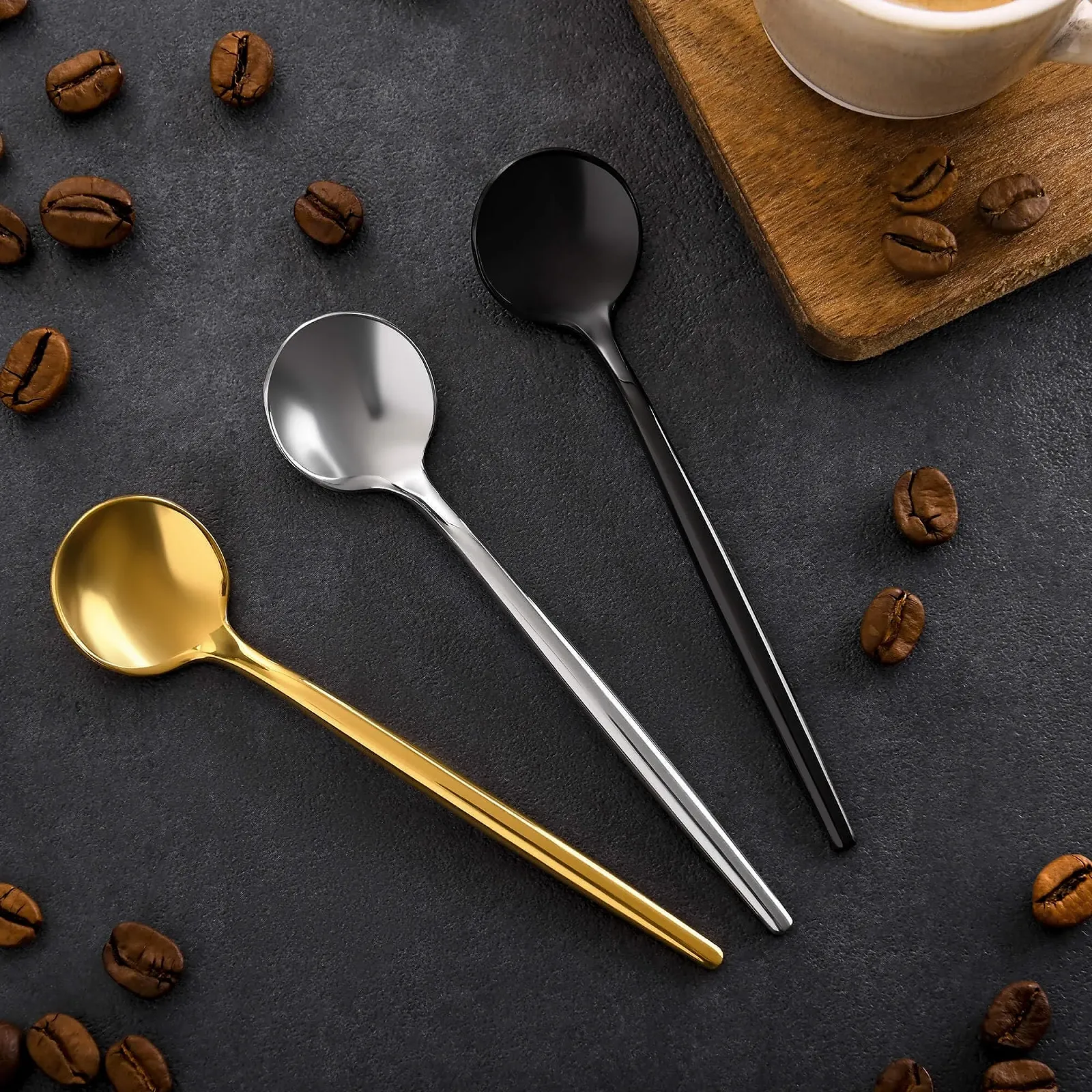 Ложки для эспрессо GRÄWE Provence, черные, набор 6 шт, фото №4