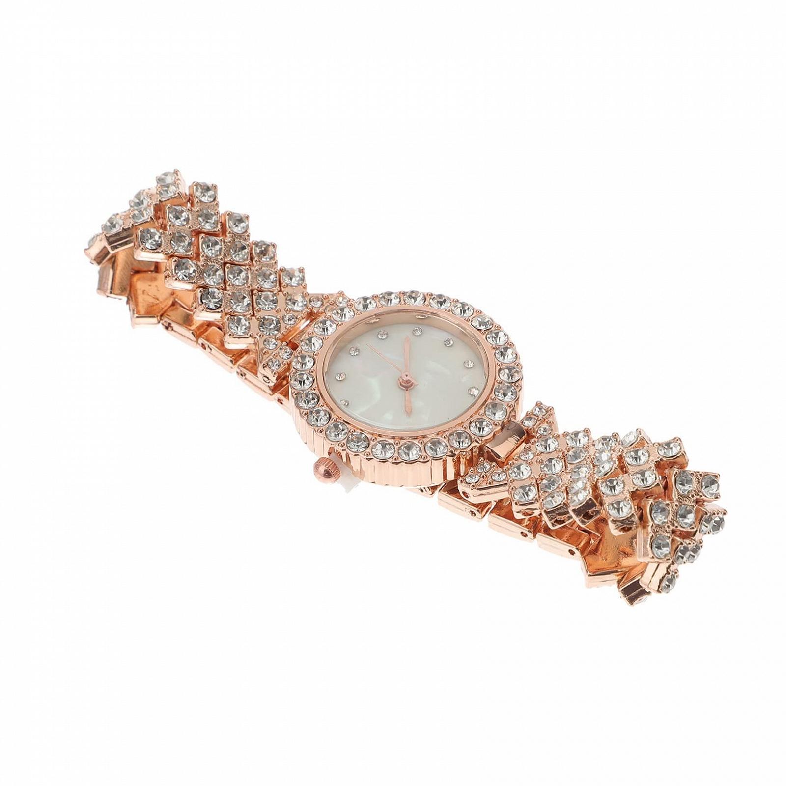 Женские часы OATIPHO Diamond, износостойкие, розовое золото, розовый, фото №1