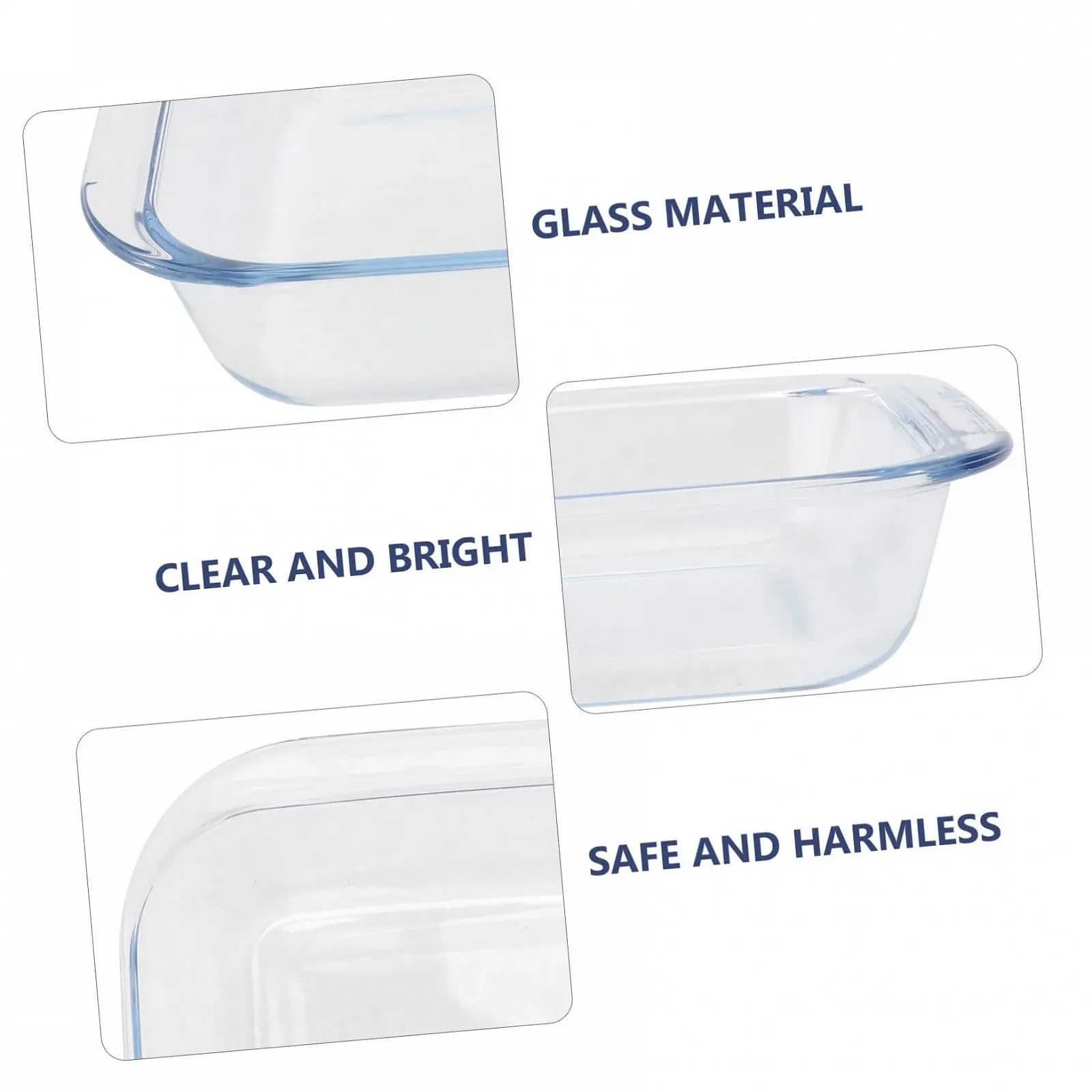 Форма для запекания Термостойкая стеклянная квадратная для микроволновой печи, фото №7